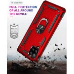 Wholesale Tech Armor Ring Stand Grip Case with Metal Plate for Samsung Galaxy A42 5G (Red)